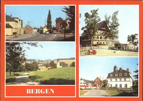 Bergen Auerbach Falkensteiner Str Ortsblick Jugendherbergen Thomas Muentzer Rathaus Kat. Bergen Auerbach