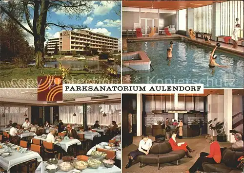 Aulendorf Parksanatorium Aulendorf Hallenbad Speisesaal Rezeption Kat. Aulendorf