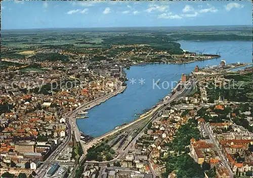 Flensburg Stadt und Foerde Fliegeraufnahme Kat. Flensburg