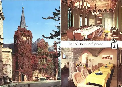 Reinhardsbrunn Reisebuero der DDR Schloss Reinhardsbrunn Speisesaal Kat. Friedrichroda