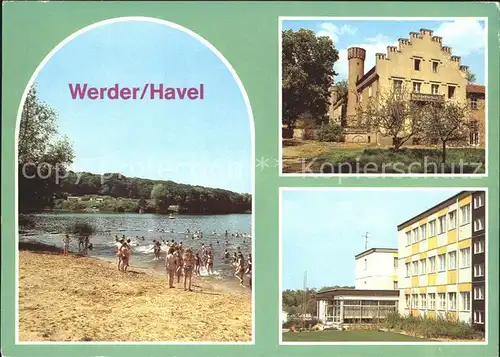 Werder Havel Badestrand Glindower See Schloss Petzow Jugendtouristenhotel Kat. Werder