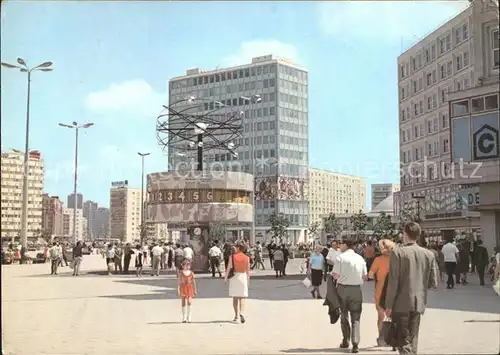 Berlin Alexanderplatz Urania Weltzeituhr und Haus des Lehrers Kat. Berlin