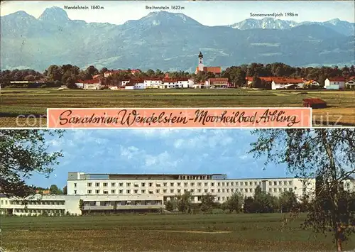 Bad Aibling Sanatorium Wendelstein mit Breitenstein und Sonnenwendjoch Kat. Bad Aibling