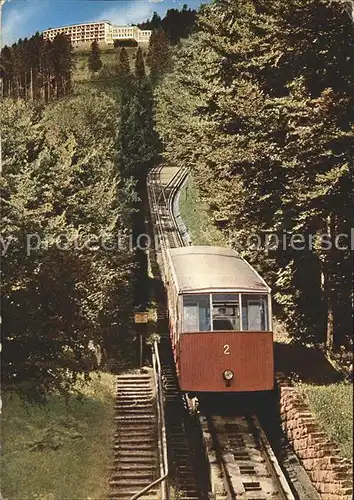 Wildbad Schwarzwald Bergbahn mit Sommerberghotel Kat. Bad Wildbad