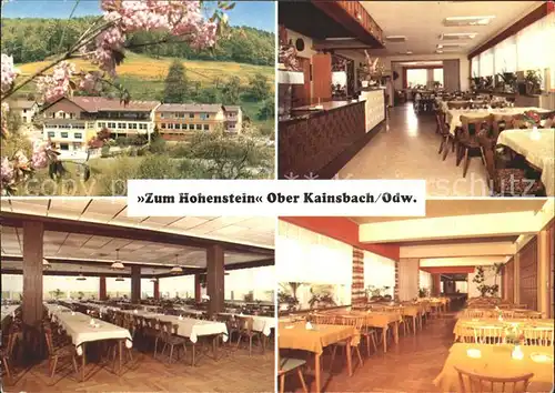 Ober Kainsbach Gasthaus Cafe Pension Zum Hohenstein Kat. Reichelsheim (Odenwald)