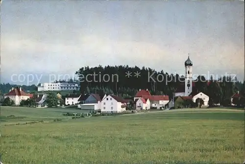 Ziemetshausen Maria Vesperbild Wallfahrtskirche mit Kloster St. Clara Kat. Ziemetshausen