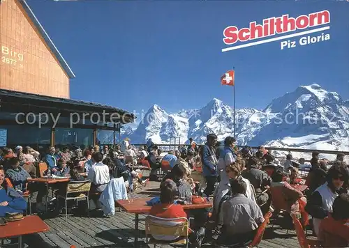 Birg Sonnenterrasse Schilthorn Piz Gloria Kat. Birg