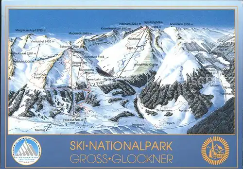 Grossglockner Ski Nationalpark Liftkarte Kat. Heiligenblut