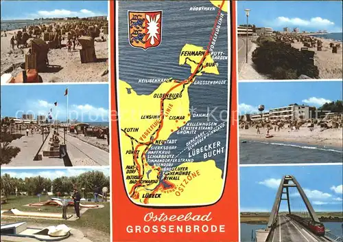 Grossenbrode Ostseebad Strand Landkarte Bruecke / Grossenbrode /Ostholstein LKR
