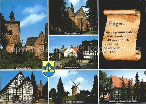 Enger Wittekindstadt Kirche Windmuehle Gedaechtnisstaette Kat. Enger