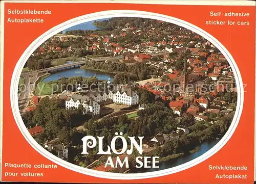 Ploen See Fliegeraufnahme Autoplakette / Ploen /Ploen LKR