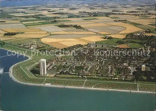 Buesum Nordseebad Fliegeraufnahme mit Perlebucht Kat. Buesum