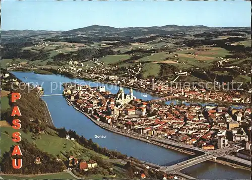 Passau Fliegeraufnahme Kat. Passau