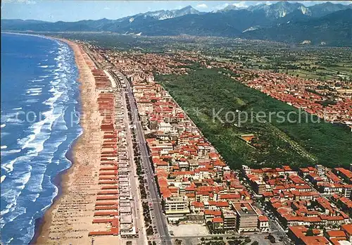 Viareggio Fliegeraufnahme Strand Kat. viareggio