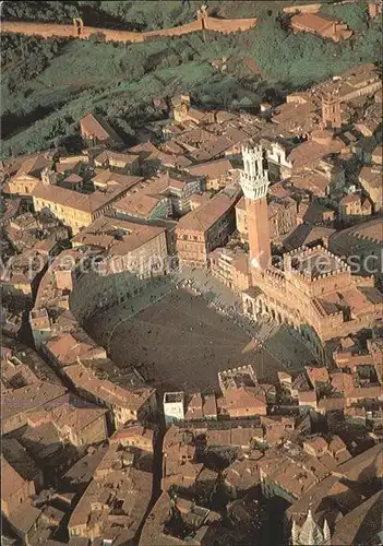 Siena Fliegeraufnahme Piazza del Campo Kat. Siena