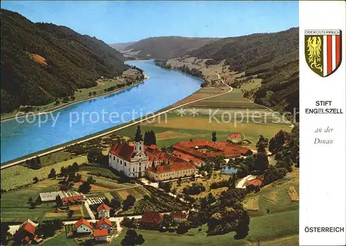 Engelhartszell Donau Oberoesterreich Fliegeraufnahme Abtei Engelszell Kat. Engelhartszell