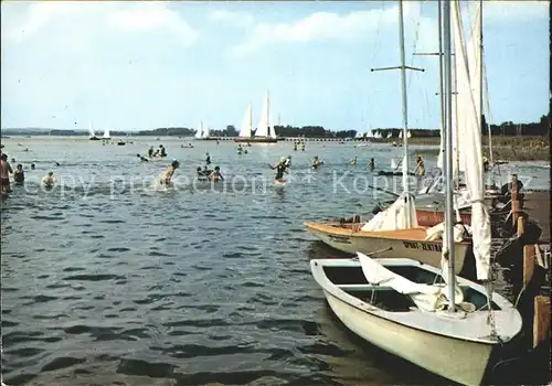 Lembruch Segelboote Strandleben Kat. Lembruch