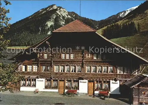 Schwenden Diemtigtal Gasthaus Tiermatti Kat. Schwenden Diemtigtal