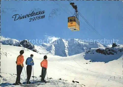 Diavolezza Luftseilbahn Skifahrer Kat. Diavolezza