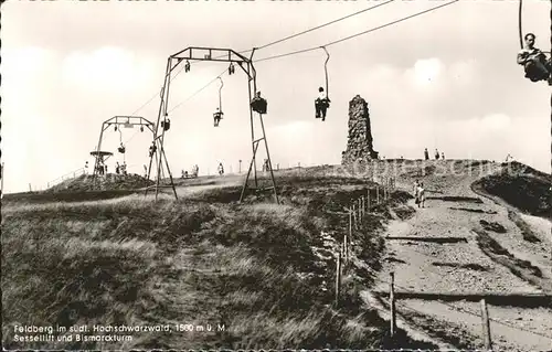 Feldberg Schwarzwald Sessellift mit Bismarckturm Kat. Feldberg (Schwarzwald)