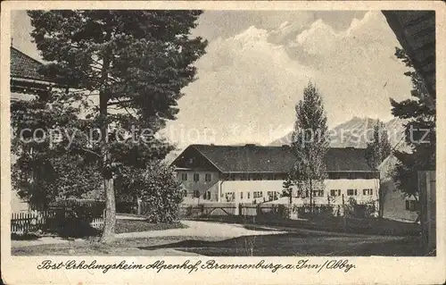 Brannenburg Post Erholungsheim Alpenhof Kat. Brannenburg