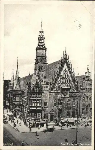 Breslau Niederschlesien Rathaus Ostfront Kat. Wroclaw