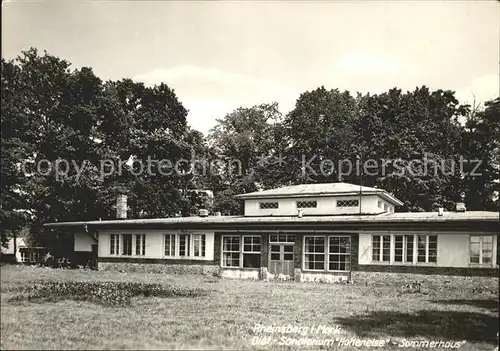Rheinsberg Diaet Sanatorium Hohenelse Sommerhaus Kat. Rheinsberg