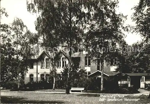 Rheinsberg Diaet Sanatorium Hohenelse Kat. Rheinsberg