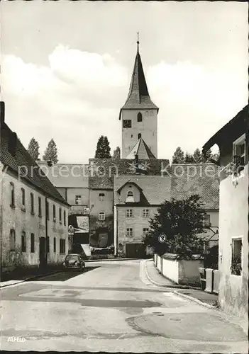 Alfeld Mittelfranken Dorfpartie mit Kirche Kat. Alfeld