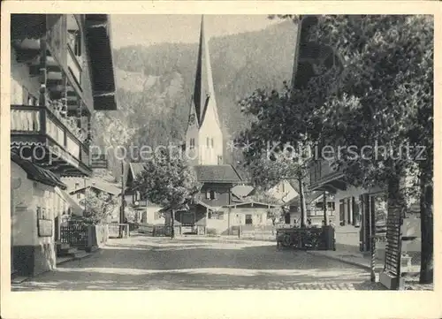 Bayrischzell Dorfpartie mit Kirche Kat. Bayrischzell