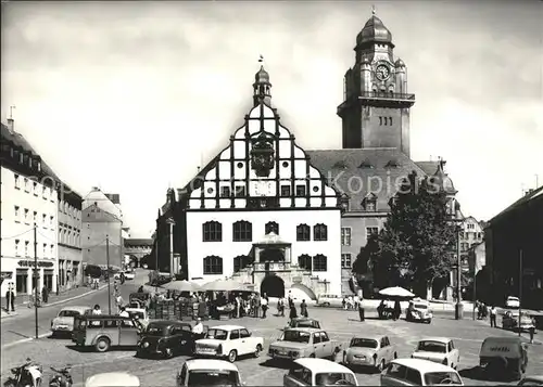 Plauen Vogtland Altmarkt mit Rathaus Kat. Plauen