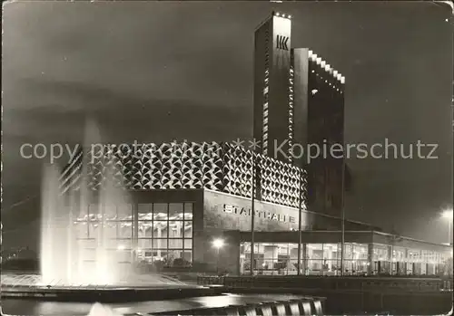 Karl Marx Stadt Stadthalle mit Interhotel Kongress Kat. Chemnitz