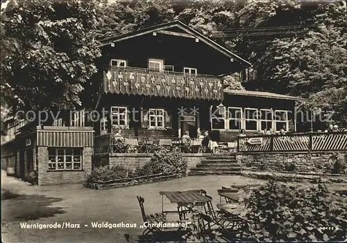 Wernigerode Harz Waldgasthaus Christanental Kat. Wernigerode