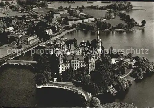 Schwerin Mecklenburg Schloss Fliegeraufnahme Kat. Schwerin