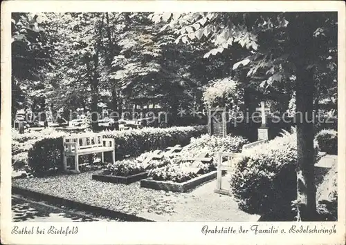 Bethel Bielefeld Grabstaette der Familie v Bodelschwingh Kat. Bielefeld