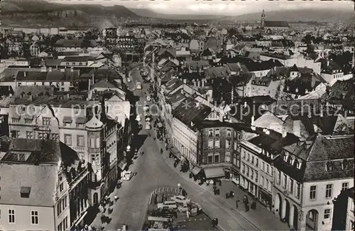 Trier Blick vom Turm der St. Gangolf Kirche zur Porta Nigra Kat. Trier