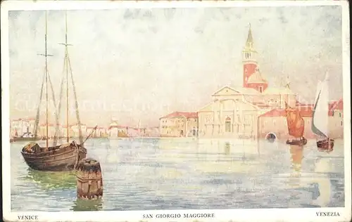 Venice Veneto Kuenstlerkarte San Giorgio Maggiore Kat. Venice