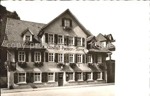 Bad Liebenzell Gasthaus Pension Sonne Kat. Bad Liebenzell