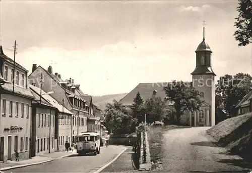 Gruenhain Erzgebirge Kirchenpartie Bus / Beierfeld Erzgebirge /Erzgebirgskreis LKR