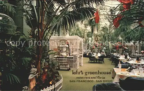 San Francisco California Restaurant Lehr s Greenhouse Kat. San Francisco