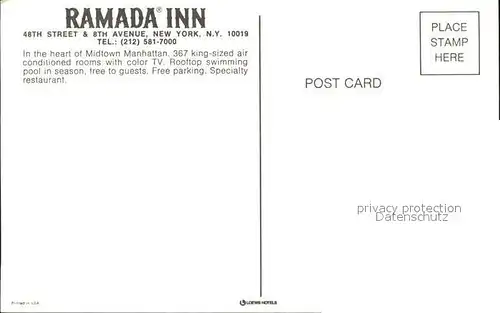 New York City Hotel Ramada Inn / New York /