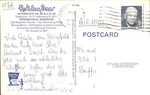 Springfield Missouri Holiday Inn Kat. Springfield