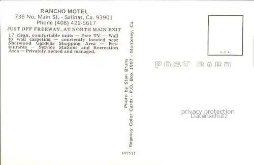 Salinas Rancho Motel Kat. Salinas