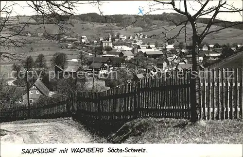 Saupsdorf Saupsdorf mit Wachberg Kat. Kirnitzschtal