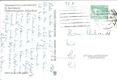 Kuehlungsborn Ostseebad Erholungsheim Philipp Mueller Kat. Kuehlungsborn