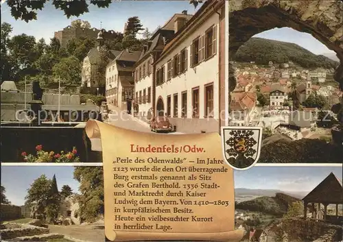 Lindenfels Odenwald Teilansichten Kat. Lindenfels