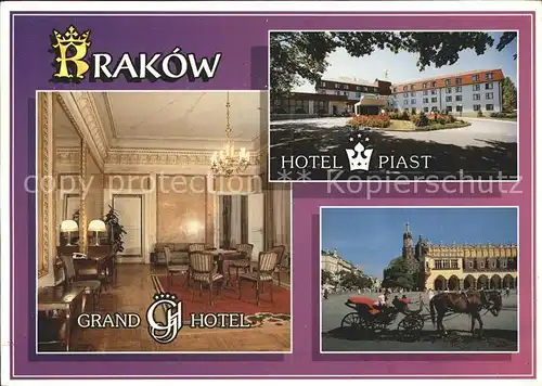 Krakow Malopolskie Hotel Palast Grand Hotels Pferdekutsche Kat. Krakow