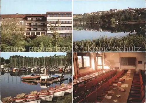 Langscheid Sorpesee Heimvolkshochschule Sorpesee Bootshafen Speisesaal Kat. Sundern (Sauerland)