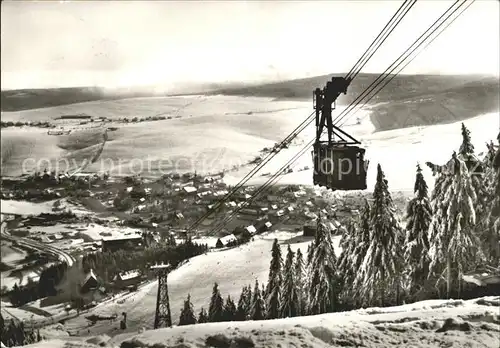 Oberwiesenthal Erzgebirge Panorama Seilbahn Kat. Oberwiesenthal