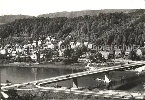 Rathmannsdorf Pirna Ortsansicht Bruecke Kat. Rathmannsdorf Pirna